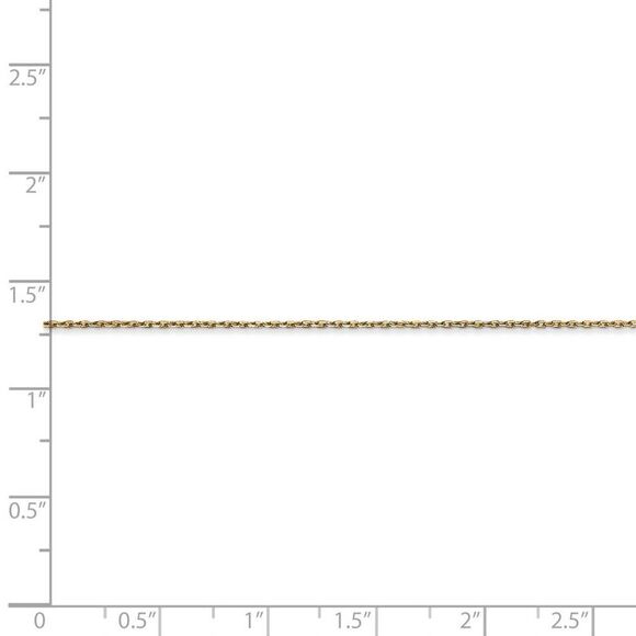 0.8mm 14k Yellow Gold Solid Diamond Cut Cable Chain Necklace, 30 Inch - Picture 4 of 7